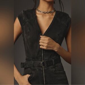 NWT Anthropologie Paige Laurel Canyon Denim Jumpsuit, Size 10